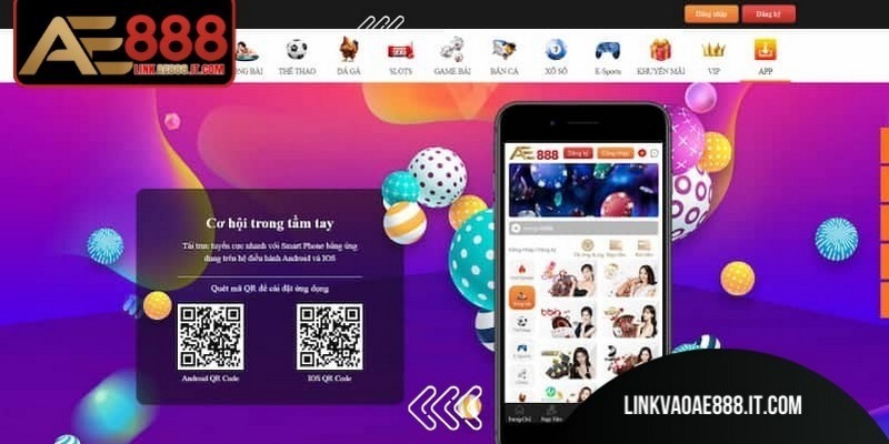 Tải app AE888 cho thiết bị dùng hệ điều hành Android